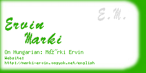 ervin marki business card